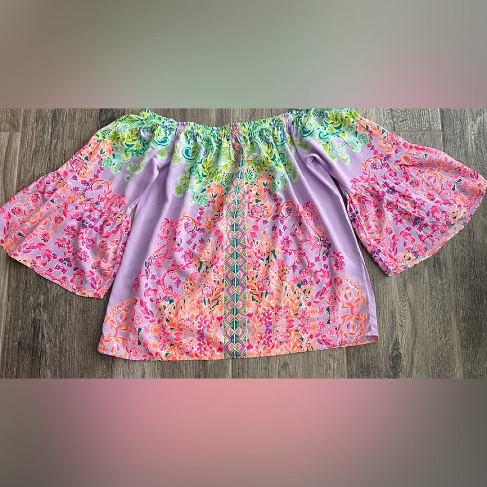 Lilly Pulitzer Off the Shoulder Top - Picture 2 of 6